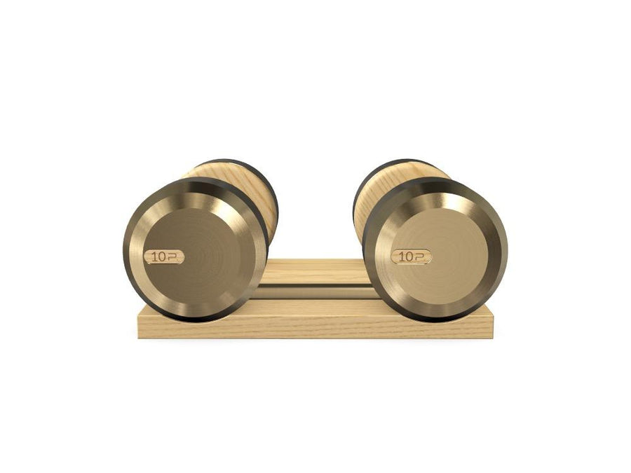 Custom COLMIA™ Dumbbells PAIR WITH A WOODEN STAND - Ref: 03LU6Z