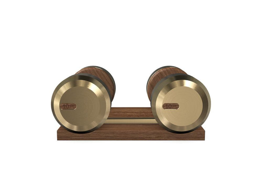 Custom COLMIA™ Dumbbells PAIR WITH A WOODEN STAND - Ref: 4BFXJG