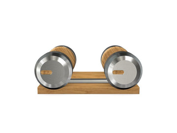 Custom COLMIA™ Dumbbells PAIR WITH A WOODEN STAND - Ref: BA5NOH