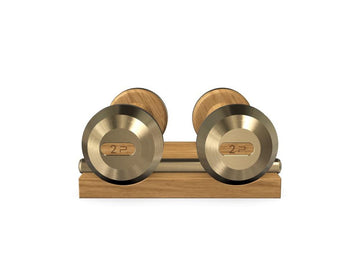 Custom COLMIA™ Dumbbells PAIR WITH A WOODEN STAND - Ref: DDUOBT