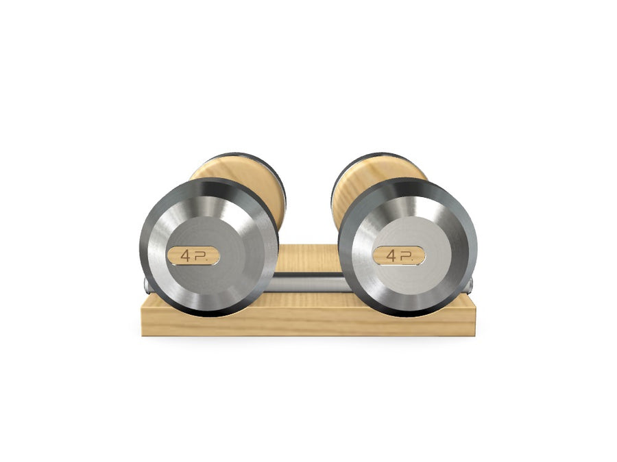 Custom COLMIA™ Dumbbells PAIR WITH A WOODEN STAND - Ref: HJ2FHJ