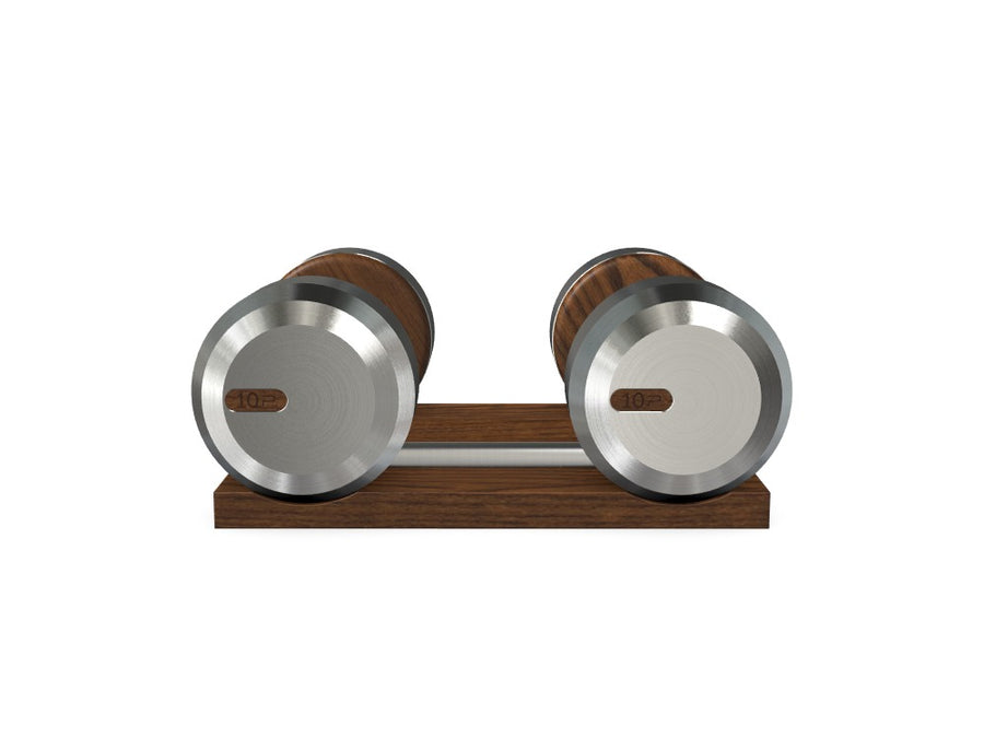 Custom COLMIA™ Dumbbells PAIR WITH A WOODEN STAND - Ref: J0K37K