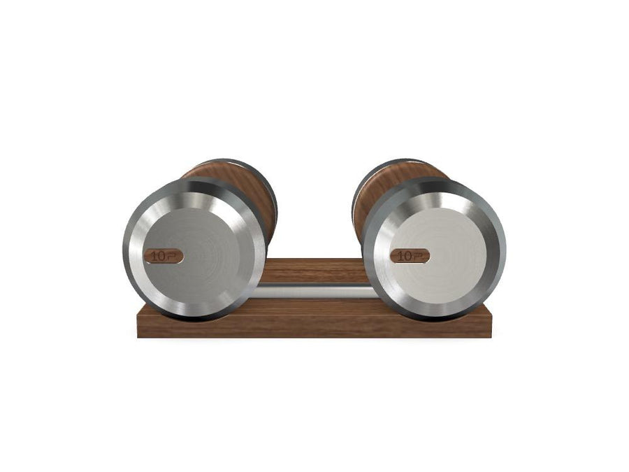 Custom COLMIA™ Dumbbells PAIR WITH A WOODEN STAND - Ref: O7OZMO