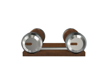 Custom COLMIA™ Dumbbells PAIR WITH A WOODEN STAND - Ref: QTSYBU