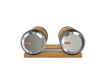 Custom COLMIA™ Dumbbells PAIR WITH A WOODEN STAND - Ref: VQYJJB