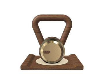 Kundenspezifische KETTLEBELL MIT EINEM HOLZSTÄNDER - Ref: FZUEM1