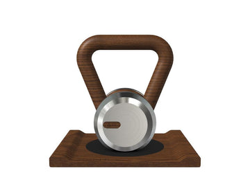 Custom KETTLEBELL WITH A WOODEN STAND - Ref: LKPLTK