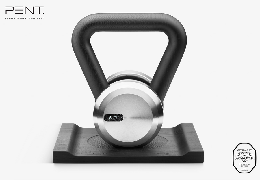 LOVA™ Kettlebell with Wooden Stand Embellished with crystals by Swarovski®