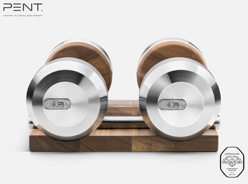 COLMIA™ Dumbbells with Wooden Stand Embellished with crystals by Swarovski®